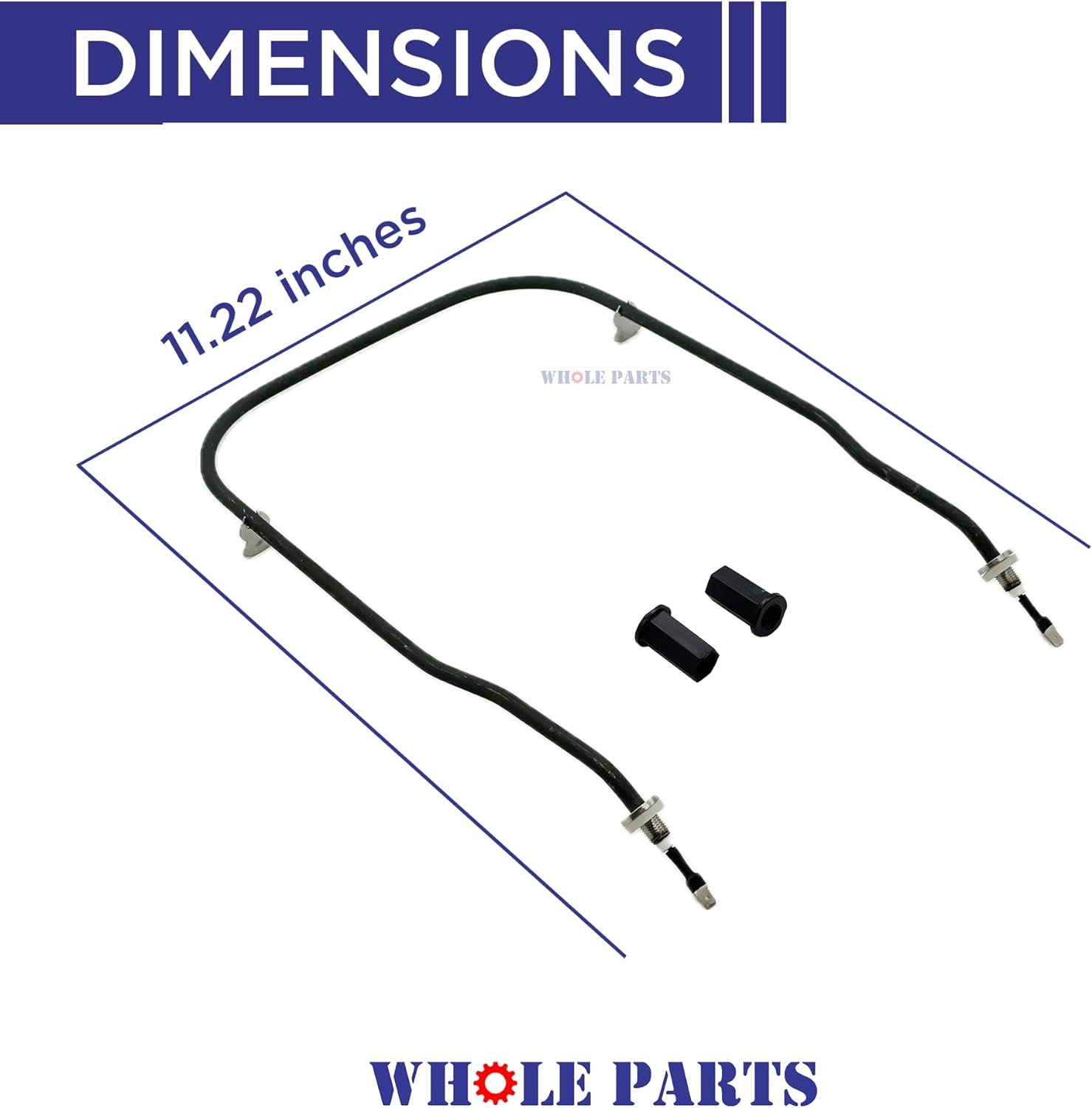 Whole Parts Dishwasher Heating Element Assembly Part# W11537778 - Replacement & Compatible with Some Jenn Air, Kitchen Aid, Kenmore, Maytag and Whirlpool Dishwashers