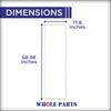 Whole Parts Refrigerator Freezer Door Seal Gasket (White) Part# PB070294 - Replacement & Compatible with Some Viking Refrigerators
