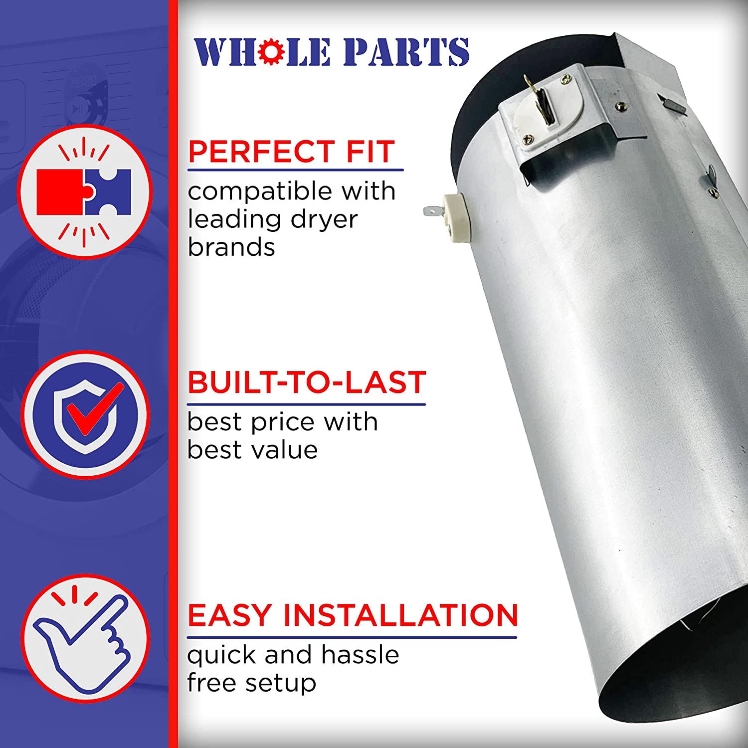 WP307178 Dryer Heating Element Assembly for Whirlpool