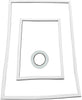 Upgraded Whole Parts RV Refrigerator Door Seal Gasket Kit (White) Part# 3103688.002 - Replacement & Compatible with Some Dometic RV Refrigerators