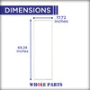 Whole Parts Refrigerator Freezer Door Gasket Seal (Magnetic Strip Inside, 42”, SxS, White), Part# PB070291 (PB970184) - Replacement & Compatible with Some Viking Refrigerators