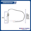 Upgraded Whole Parts Commercial Fryer Temperature Thermistor Probe Part# 18A006 - Replacement & Compatible with Some Ultrafryer Fryers
