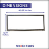 Whole Parts Refrigerator Fresh Food Door Gasket Seal (Magnetic Strip Inside, Dark Gray), Part# WR14X29300 - Replacement & Compatible with Some GE Refrigerators