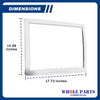 Whole Parts RV Freezer Door Seal Gasket (Magnetic Strip Inside, White) Part# 3851228027 - Replacement & Compatible with Dometic RM1350 Refrigerators