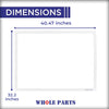 Whole Parts Refrigerator Fresh Food Door Gasket Seal (Magnetic Strip Inside, White), Part# WR24X10077 - Replacement & Compatible with Some GE and Hotpoint Refrigerators