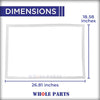 Whole Parts Refrigerator Freezer Door Seal Gasket (White) Part# 2188462A - Replacement & Compatible with Some Crosley, Estate, Inglis, Kenmore, Roper and Whirlpool Refrigerators