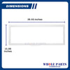 Whole Parts RV Refrigerator Door Seal Gasket (Magnetic Strip Inside, White) Part# 3851228019 - Replacement & Compatible with Dometic RM1350 Refrigerators