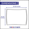 Whole Parts Refrigerator Freezer Door Seal Gasket (Magnetic Strip Inside, Gray) Part# DA97-16990A - Replacement and Compatible with Some Samsung Refrigerators