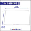 Whole Parts White WR14X27232 Refrigerator Fresh Food Door Seal Gasket (Magnetic Strip Inside), Part# WR14X27232 - Replacement and Compatible with Some GE Refrigerators