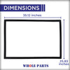 Whole Parts Refrigerator Freezer Door Seal Gasket (Magnetic Strip Inside, Black) Part# WR14X10330 - Replacement & Compatible with Some GE Refrigerators