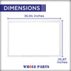 Whole Parts Refrigerator Freezer Door Seal Gasket (Magnetic Strip Inside, White) Part# WR14X10328 - Replacement  Compatible with Some GE Refrigerators