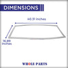 Whole Parts Gray Refrigerator French Door Seal Gasket (Magnetic Strip Inside), Part# DA97-05253E - Replacement and Compatible with Some Samsung Refrigerators