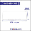 Upgraded Whole Parts Refrigerator Door Gasket (White) Part# 7042257 Compatible with Select Sub-Zero Refrigerators
