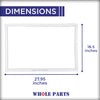 Whole Parts Refrigerator Freezer Door Seal Gasket (White) Part# WP12550110Q - Replacement & Compatible with Some Amana, Caloric and Kenmore Refrigerators