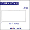 Upgraded Whole Parts Refrigerator Fresh Food Door Gasket (White) Part# WR14X27231 - Replacement & Compatible with Some GE and Hotpoint Refrigerators