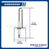 Upgraded Whole Parts Commercial Dryer Ignitor, Spark Electrode Part# 44328701P - Replacement & Compatible with Some Speed Queen, IPSO, Cissell, Huebsch, Unimac, Alliance Laundry Systems Dryers