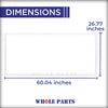 Upgraded Whole Parts Freezer Door Seal Gasket (White) Part# 216481411 - Replacement & Compatible with Some Frigidaire, Kenmore, Crosley, Kelvinator, Electrolux and White Westinghouse Refrigerators