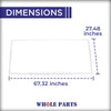 Upgraded Whole Parts Refrigerator Door Gasket (White) Part# 7042255 Compatible with Select Sub-Zero Refrigerators