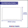 Upgraded Whole Parts Refrigerator Door Gasket (White) Part# WPW10190029 Compatible with Select Inglis and Whirlpool Refrigerators, The Approximate Size is 37.05” x 22.76”.