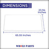 Whole Parts Upgraded Refrigerator Door Gasket (White) Part# WR24X10205 Compatible with Select GE Refrigerators