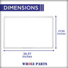 Whole Parts Refrigerator Fresh Food Door Seal Gasket (Magnetic Strip Inside, White) Part# WP12550109Q - Replacement and Compatible with Some Amana, Caloric and Kenmore Refrigerators
