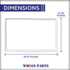 Whole Parts Upgraded Ice Maker Door Gasket (White) Part# WP2217294 Compatible with Select Whirlpool, Maytag, KitchenAid, Jenn-Air and Kenmore / Sears Ice Machines
