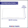 Whole Parts Upgraded Refrigerator Door Gasket (White) Part# 7023310 Compatible with Select Sub-Zero Refrigerators