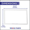 Whole Parts White Refrigerator Freezer Door Seal Gasket (Magnetic Strip Inside), Part# WR14X27230 - Replacement and Compatible with Some GE and Hotpoint Refrigerators
