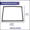 Whole Parts Refrigerator Freezer Door Seal Gasket (Magnetic Strip Inside, Black) Part# WP12550101Q - Replacement and Compatible with Some Amana, Whirlpool, Kitchen Aid and Kenmore Refrigerators