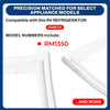 Whole Parts RV Refrigerator Door Seal Gasket (Magnetic Strip Inside, White) Part# 3851228019 - Replacement & Compatible with Dometic RM1350 Refrigerators