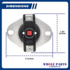Upgraded Whole Parts Commercial Dryer Safety Thermostat Manual Reset 90C Limit Switch Part# 487231784 - Replacement & Compatible with Some Wascomat and Electrolux Professional Dryers