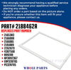 Whole Parts Refrigerator Freezer Door Seal Gasket (White) Part# 2188462A - Replacement & Compatible with Some Crosley, Estate, Inglis, Kenmore, Roper and Whirlpool Refrigerators