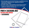 Upgraded Whole Parts RV Refrigerator Door Seal Gasket Kit (White) Part# 3103688.002 - Replacement & Compatible with Some Dometic RV Refrigerators