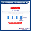 Whole Parts Ice Machine Sanitary Cleaning Sponge Kit Part# 00132068 - Replacement & Compatible with Some Follett Ice Machines