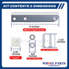 Whole Parts Upgraded Refrigeration Bottom Left Hinge Part# 870841 Compatible with Select True Commercial Refrigerators