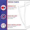 Whole Parts Refrigerator Freezer Door Gasket Seal (Magnetic Strip Inside, 42”, SxS, White), Part# PB070291 (PB970184) - Replacement & Compatible with Some Viking Refrigerators