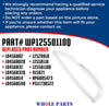 Whole Parts Refrigerator Freezer Door Seal Gasket (White) Part# WP12550110Q - Replacement & Compatible with Some Amana, Caloric and Kenmore Refrigerators