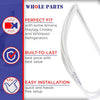 Whole Parts Refrigerator/Freezer Door Gasket Seal (White), Part# WP4-65151-004 - Replacement & Compatible with Some Amana, Maytag, Crosley and Whirlpool Refrigerators