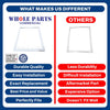 Whole Parts RV Freezer Door Seal Gasket (Magnetic Strip Inside, White) Part# 3851228027 - Replacement & Compatible with Dometic RM1350 Refrigerators