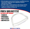 Whole Parts White WR14X27232 Refrigerator Fresh Food Door Seal Gasket (Magnetic Strip Inside), Part# WR14X27232 - Replacement and Compatible with Some GE Refrigerators