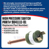 Upgraded Whole Parts High Pressure Switch Part# 9041111-01 - Replacement & Compatible with Ice O Matic Ice Machines