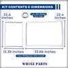 Upgraded Whole Parts RV Refrigerator Door Seal Gasket Kit (White) Part# 3103688.002 - Replacement & Compatible with Some Dometic RV Refrigerators