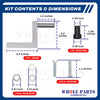 Upgraded Whole Parts Commercial Refrigerator Freezer Bottom Door Hinge Kit Part# 870866 - Replacement & Compatible with Some True Refrigerators