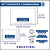 Whole Parts RV Refrigerator Double Door Replacement Gasket Kit Part# 3108704382 - Replacement & Compatible with Some Dometic RV Refrigerators