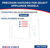 Whole Parts RV Refrigerator Double Door Replacement Gasket Kit Part# 3108704374 - Replacement & Compatible with Some Dometic RV Refrigerators