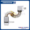 Upgraded Whole Parts 3/4 HP Motor Brush Set (2 PCs) Part# HC150878 - Replacement & Compatible with Some H.C. Duke & Son and Electro Freeze Motors