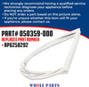 Whole Parts Refrigerator Door Seal Gasket (Magnetic Strip Inside, White) Part# 050359-000 - Replacement & Compatible with Some Viking Refrigerators
