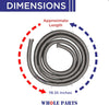 Whole Parts Range Oven Door Seal Gasket (Including 27 Mounting Clips) Part# WPW10162386 - Replacement & Compatible with Some Whirlpool and Jenn Air Ranges or Ovens