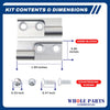 Whole Parts TD Dryer Top & Bottom Hinge Block Kit Part# 487339002 - Replacement & Compatible with Some Wascomat Dryers