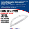 Whole Parts White Refrigerator Freezer Door Seal Gasket (Magnetic Strip Inside), Part# WR14X27230 - Replacement and Compatible with Some GE and Hotpoint Refrigerators